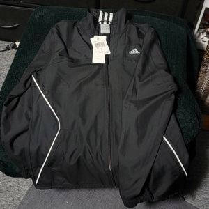 Adidas black windbreaker small